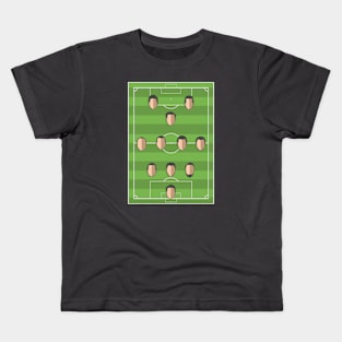 Football Formation 3-4-1-2 Kids T-Shirt